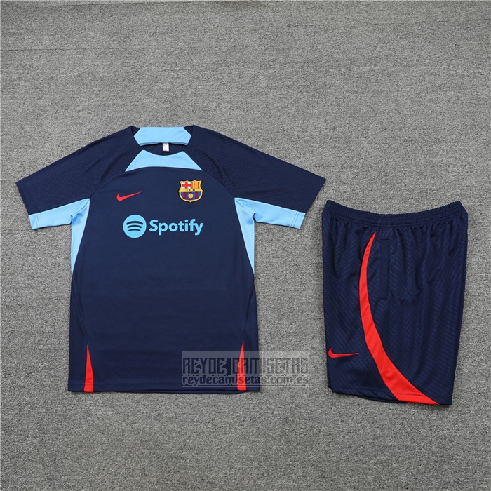 Chandal del Barcelona Manga Corta 2022-2023 Azul - Pantalon Corto